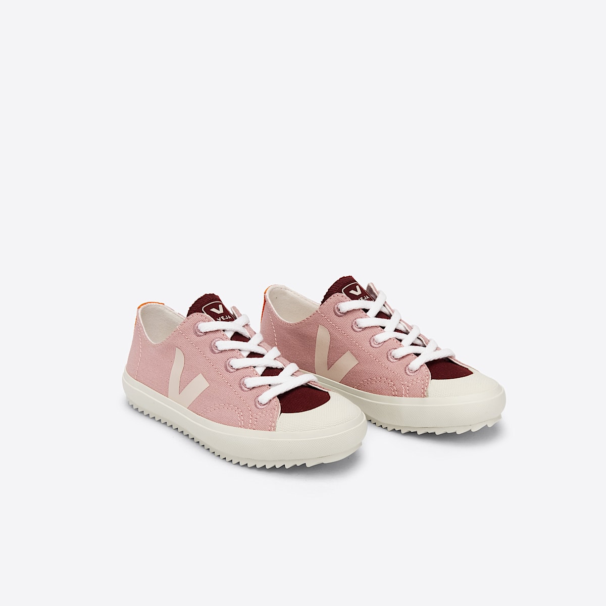 veja sneakers small-flip algodón-orgánico rosa LP0102911 Top view