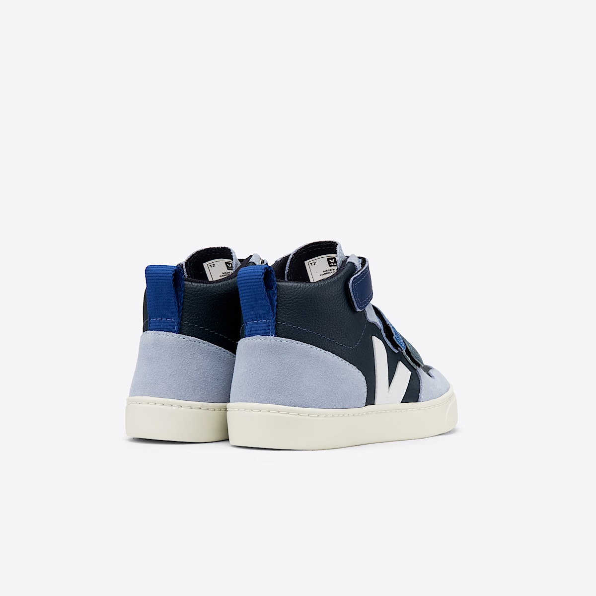 veja small-v-10-malha cuir bleu DX0502856