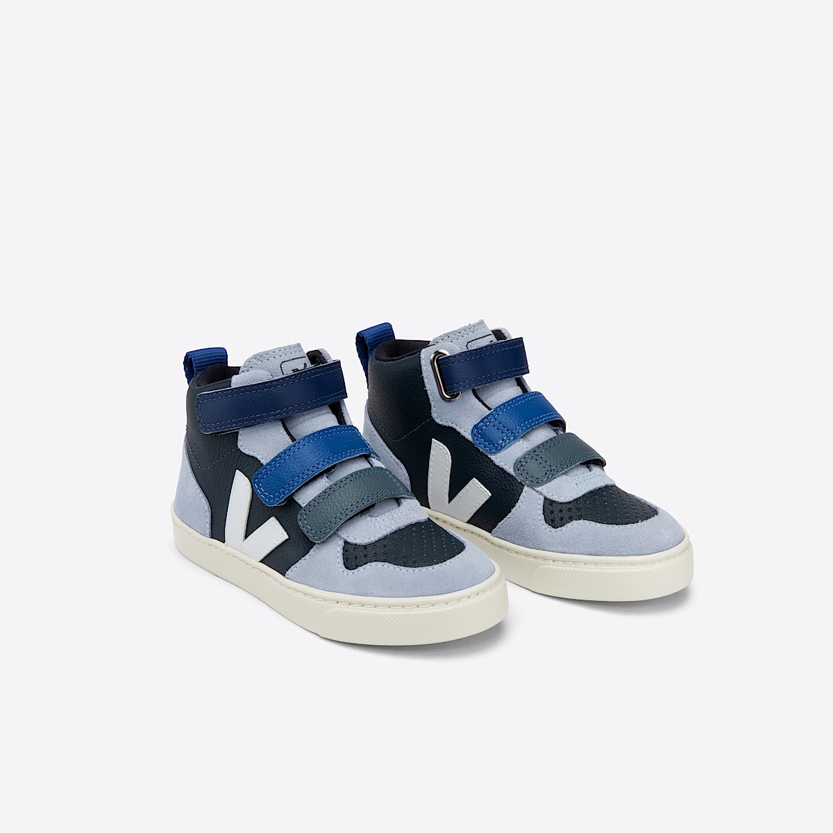 veja small-v-10-malha leather blue DX0502856C270