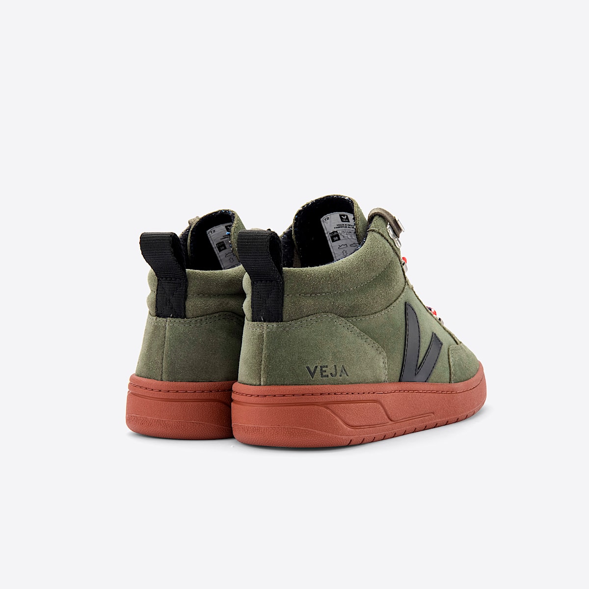 veja sneakers roraima pelle-scamosciata verde QR0301635 Back view