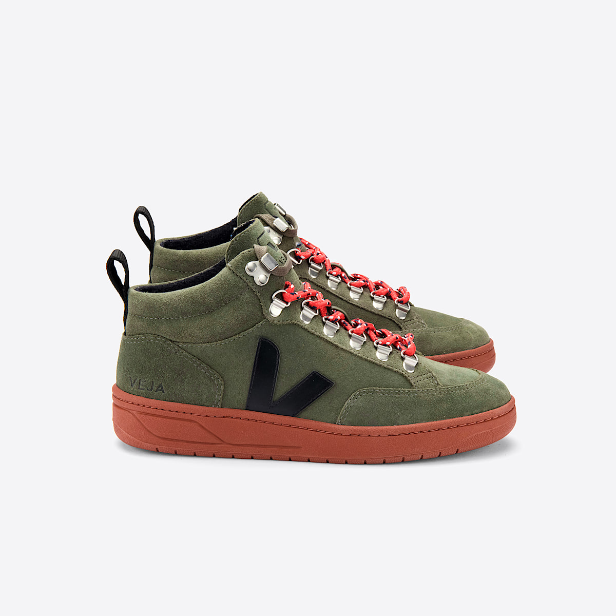 veja sneakers roraima pelle-scamosciata verde QR0301635 Lateral view