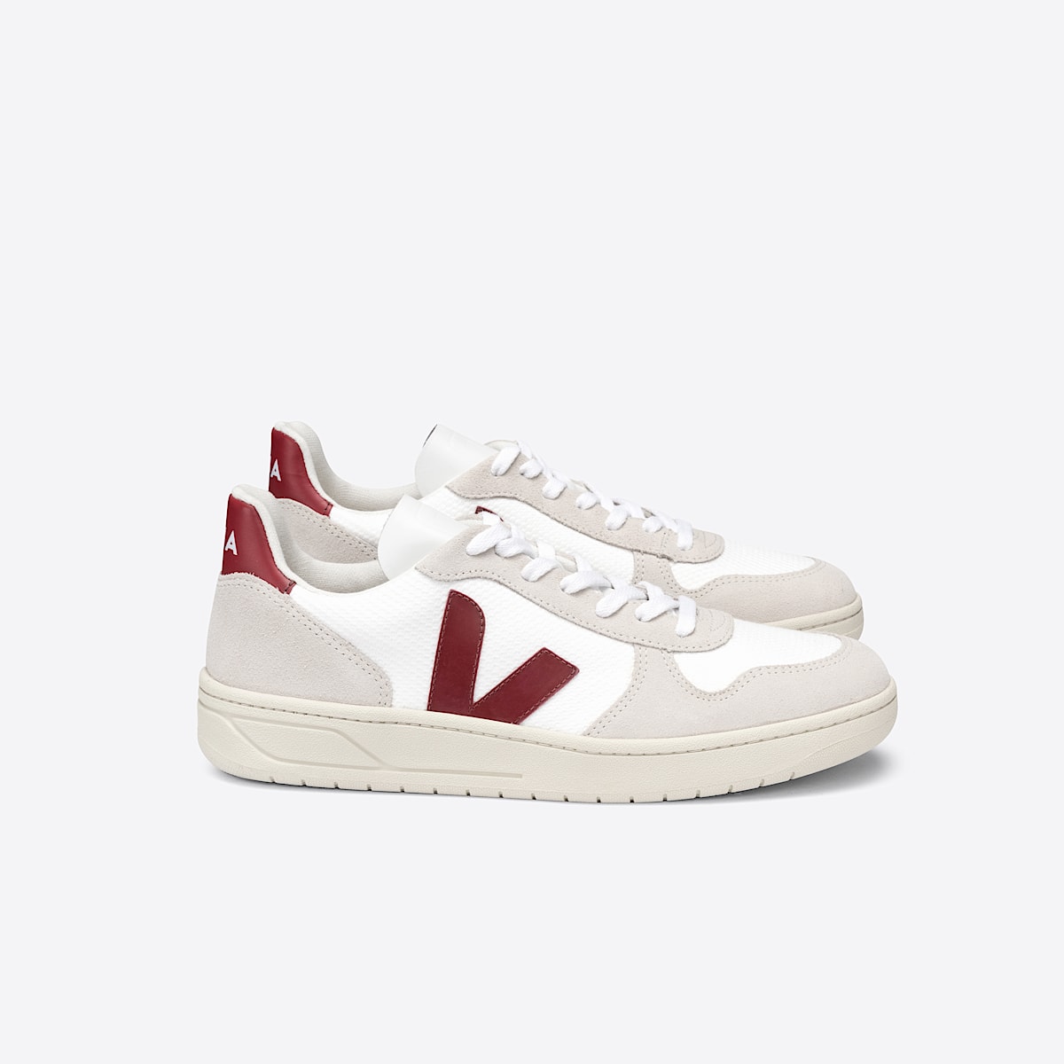 veja baskets v-10 coton-biologique blanc VX0101314 Lateral view