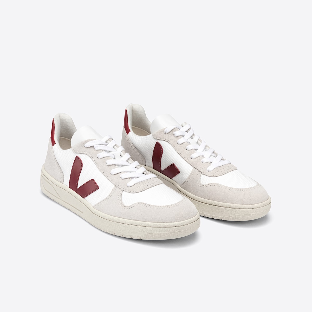 veja baskets v-10 coton-biologique blanc VX0101314 Top view