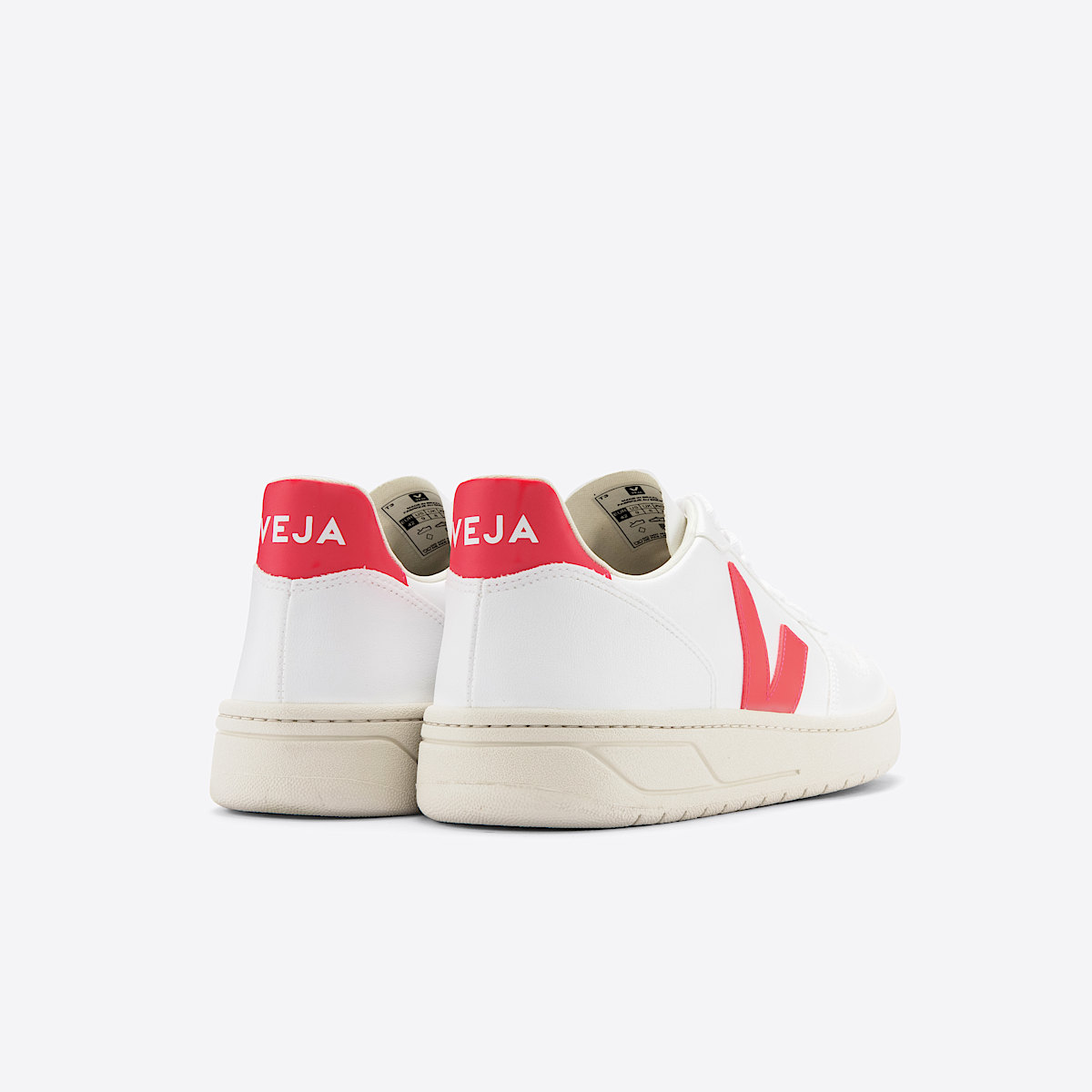 veja baskets v-10 cuir blanc VX0702923 Back view