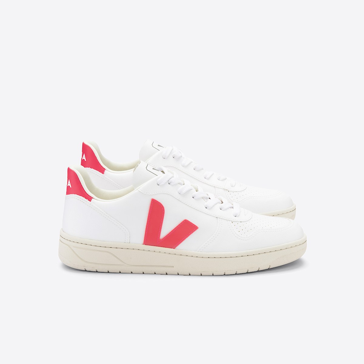 veja baskets v-10 cuir blanc VX0702923 Lateral view