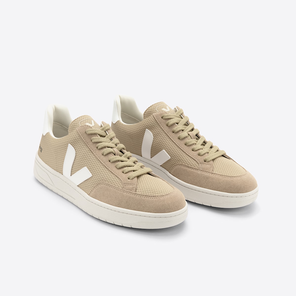 veja baskets v-12 recyclé beige XD0102910 Top view