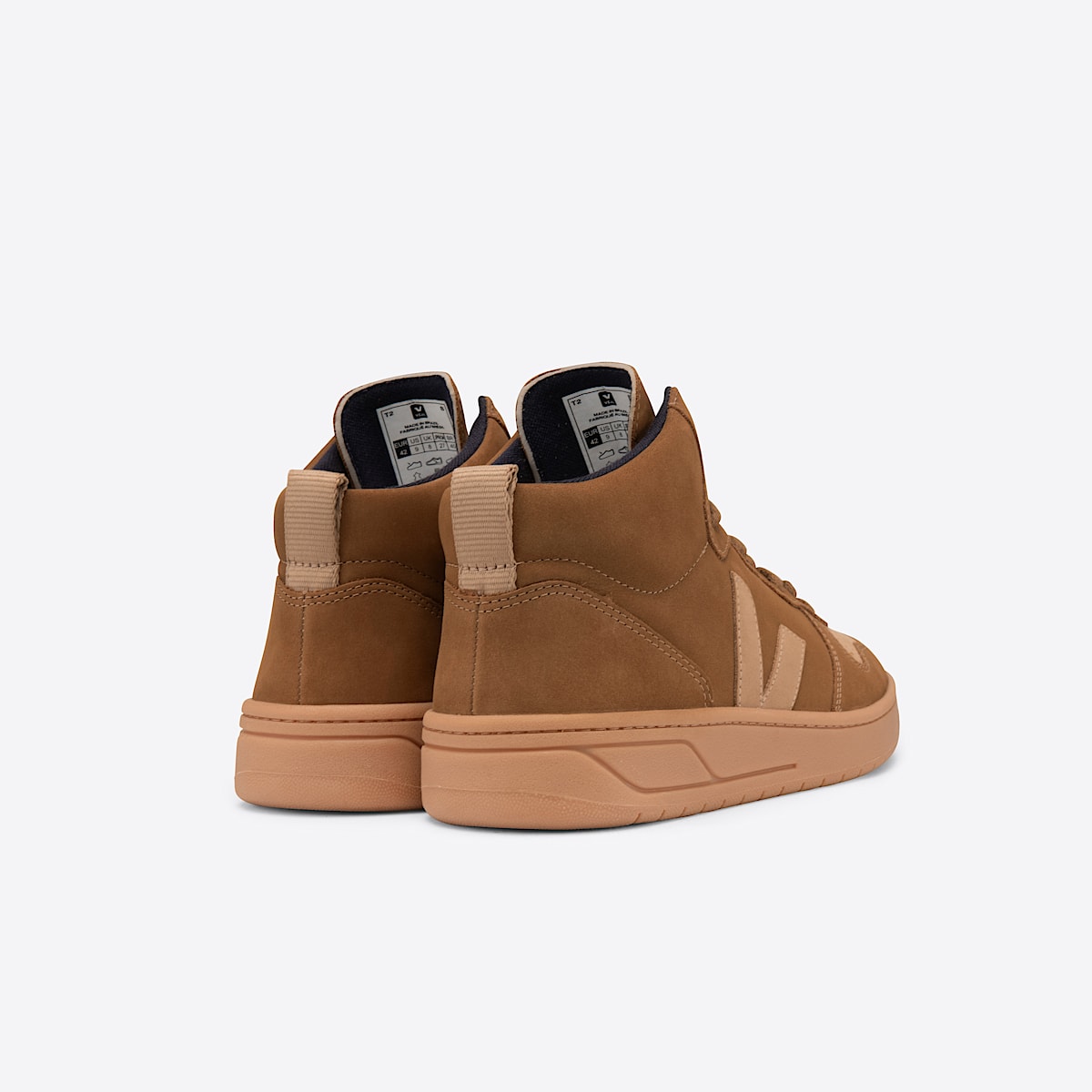 veja baskets v-15 nubuck marron VQ1302616 Back view
