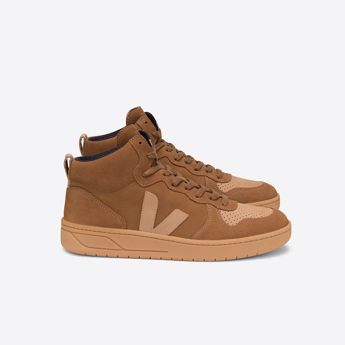 veja baskets v-15 nubuck marron VQ1302616 Lateral view