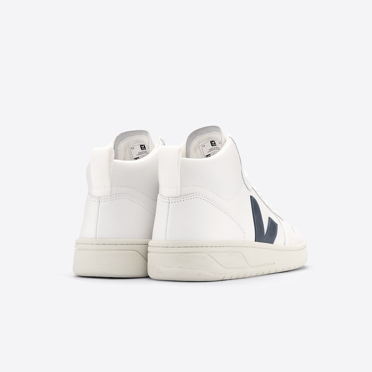 veja baskets v-15 cuir blanc VQ0203086 Back view