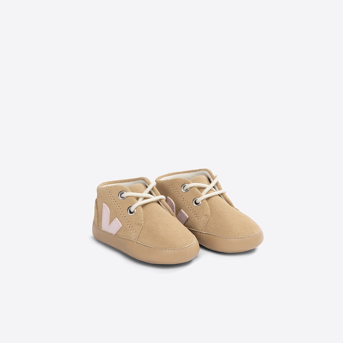 veja baskets baby suède beige BB0303280 Top view