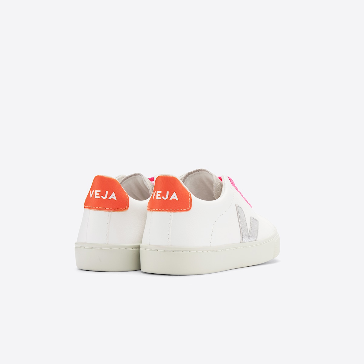 veja sneakers small-esplar-laces cuero blanco RS0512669 Back view