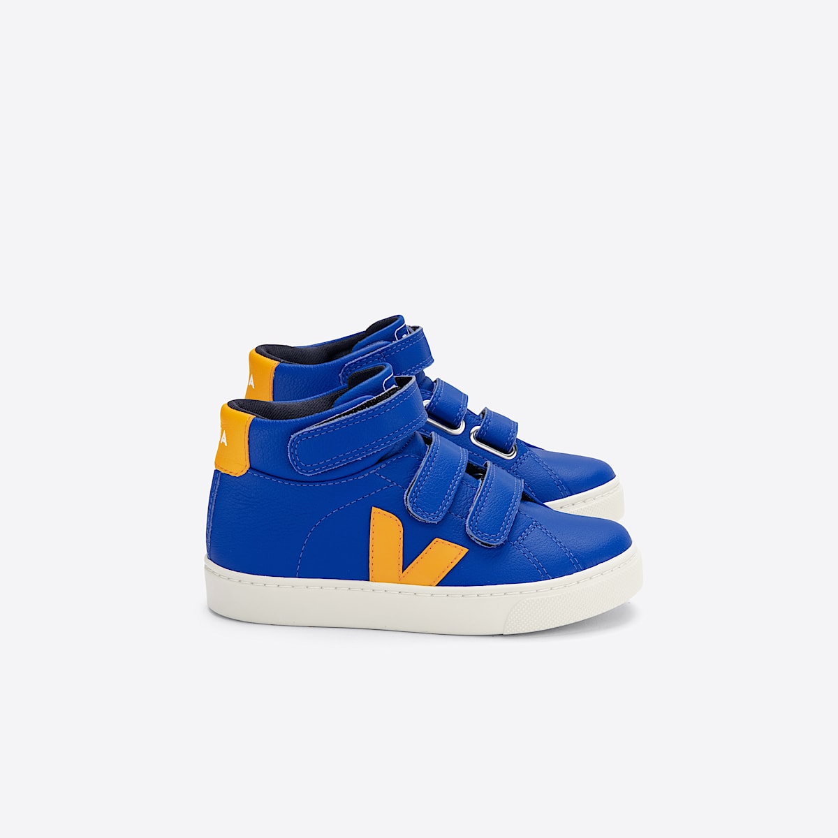 veja sneakers small-esplar-mid cuero azul MV0503009 Lateral view