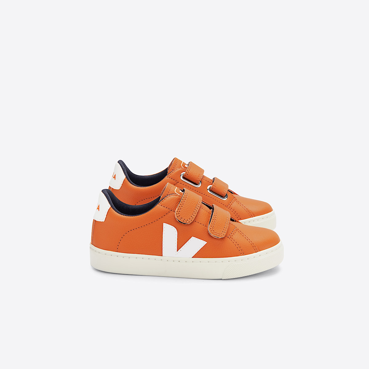 veja baskets small-esplar cuir orange SV0503021 Lateral view