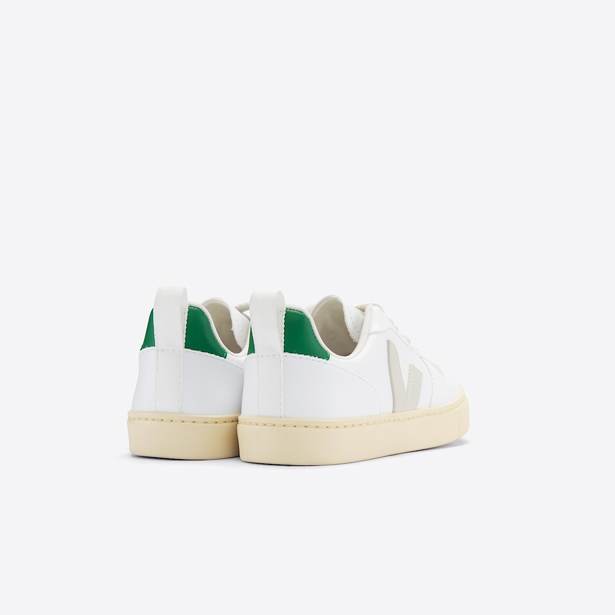 veja baskets small-v-10-laces vegan blanc CX0703045 Back view