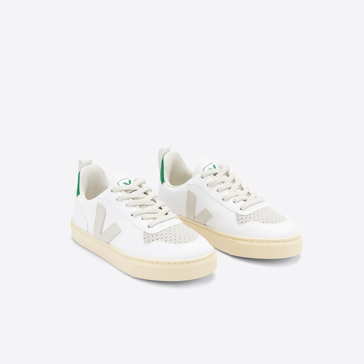 veja baskets small-v-10-laces vegan blanc CX0703045 Top view