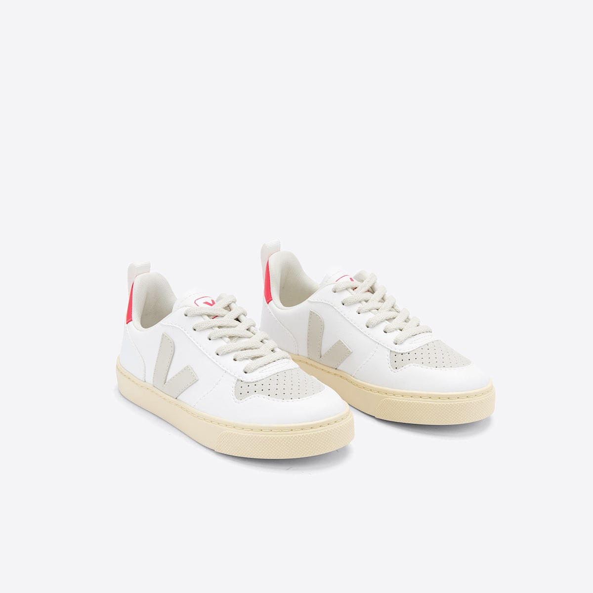 veja baskets small-v-10-laces vegan blanc CX0703057 Top view