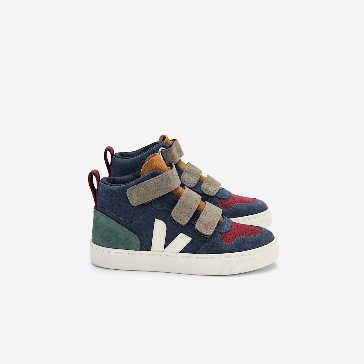 veja sneakers small-v-10-mid suede multicolor DX0303028 Lateral view