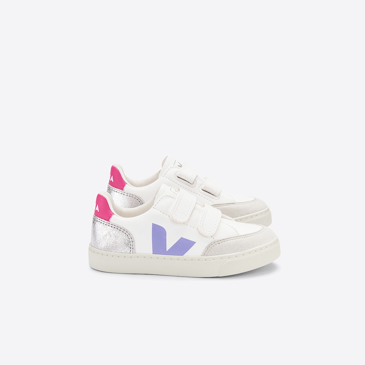 veja baskets small-v-12 cuir blanc XV0502839 Lateral view