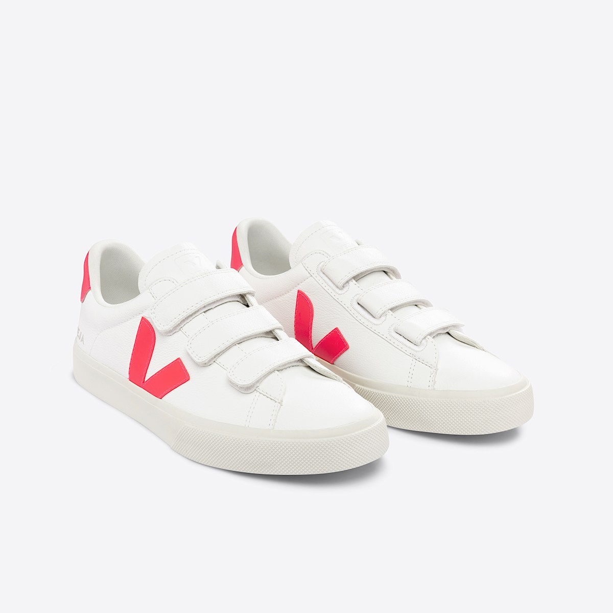 veja sneakers recife-logo cuero blanco RC0503145 Top view