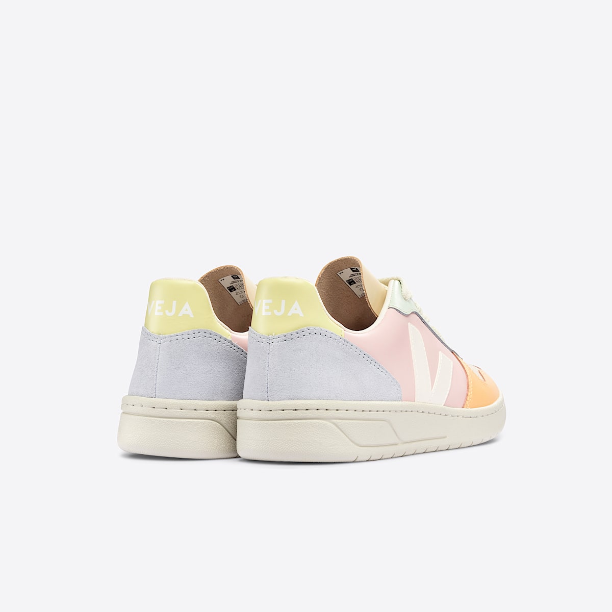 veja zapatillas v-10 cuero multicolor VX0203199 Back view