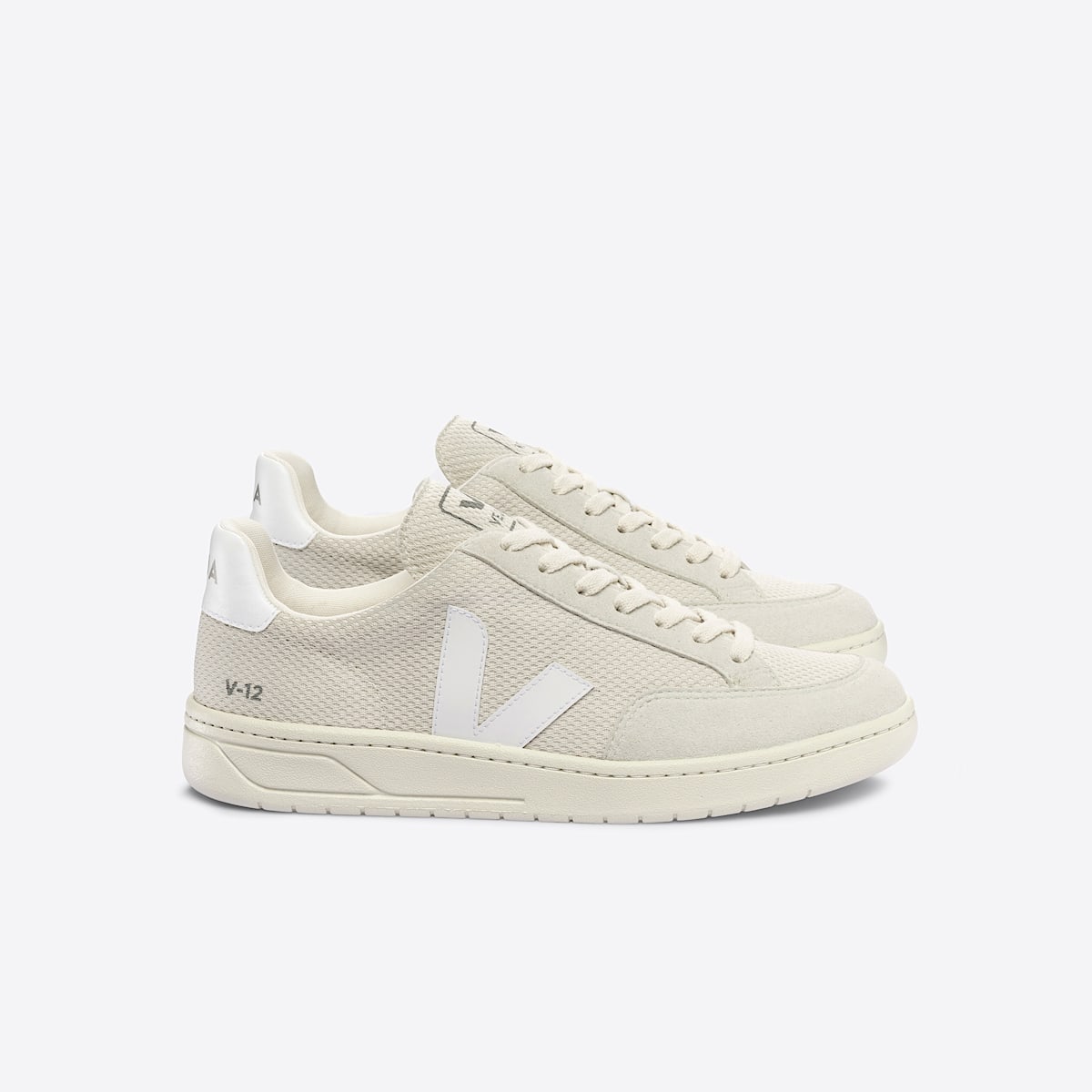 veja baskets v-12 recyclé beige XD1803106 Lateral view