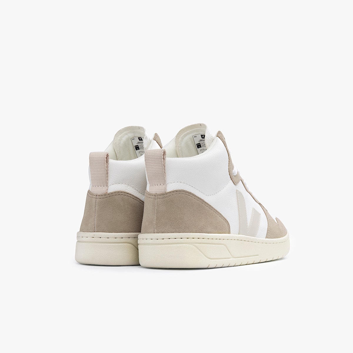 veja baskets v-15 cuir blanc VQ0503109 Back view