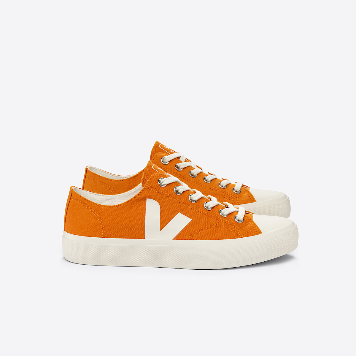 veja sneakers wata-ii-low cotone-biologico arancione PL0103175 Lateral view