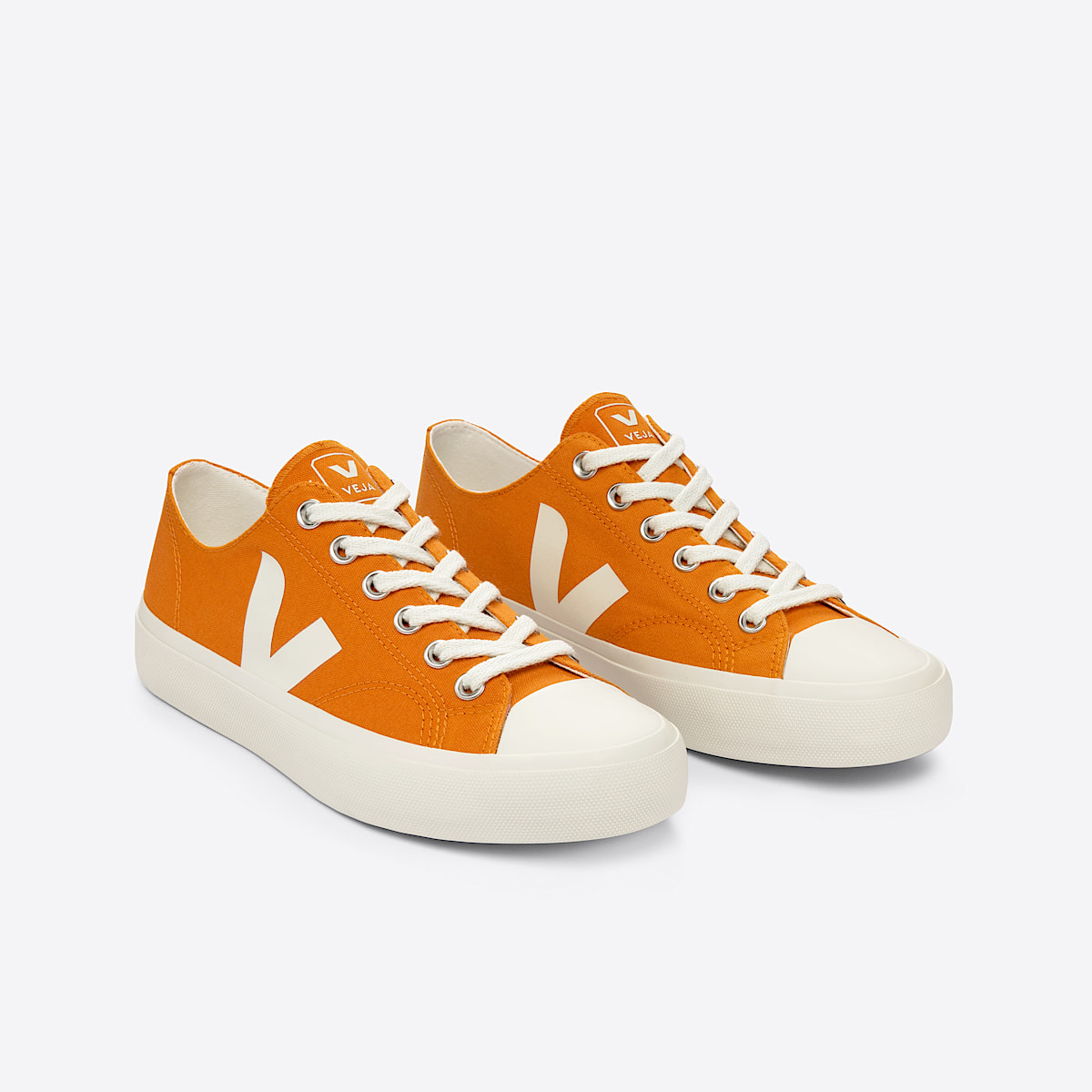 veja sneakers wata-ii-low cotone-biologico arancione PL0103175 Top view