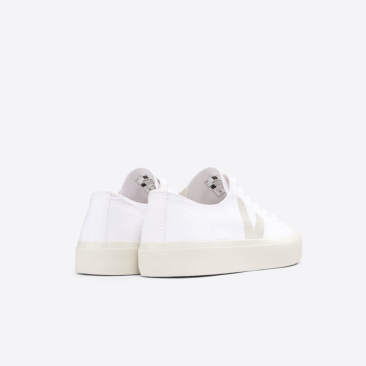 veja baskets wata-ii-low coton-biologique blanc PL0101401 Back view