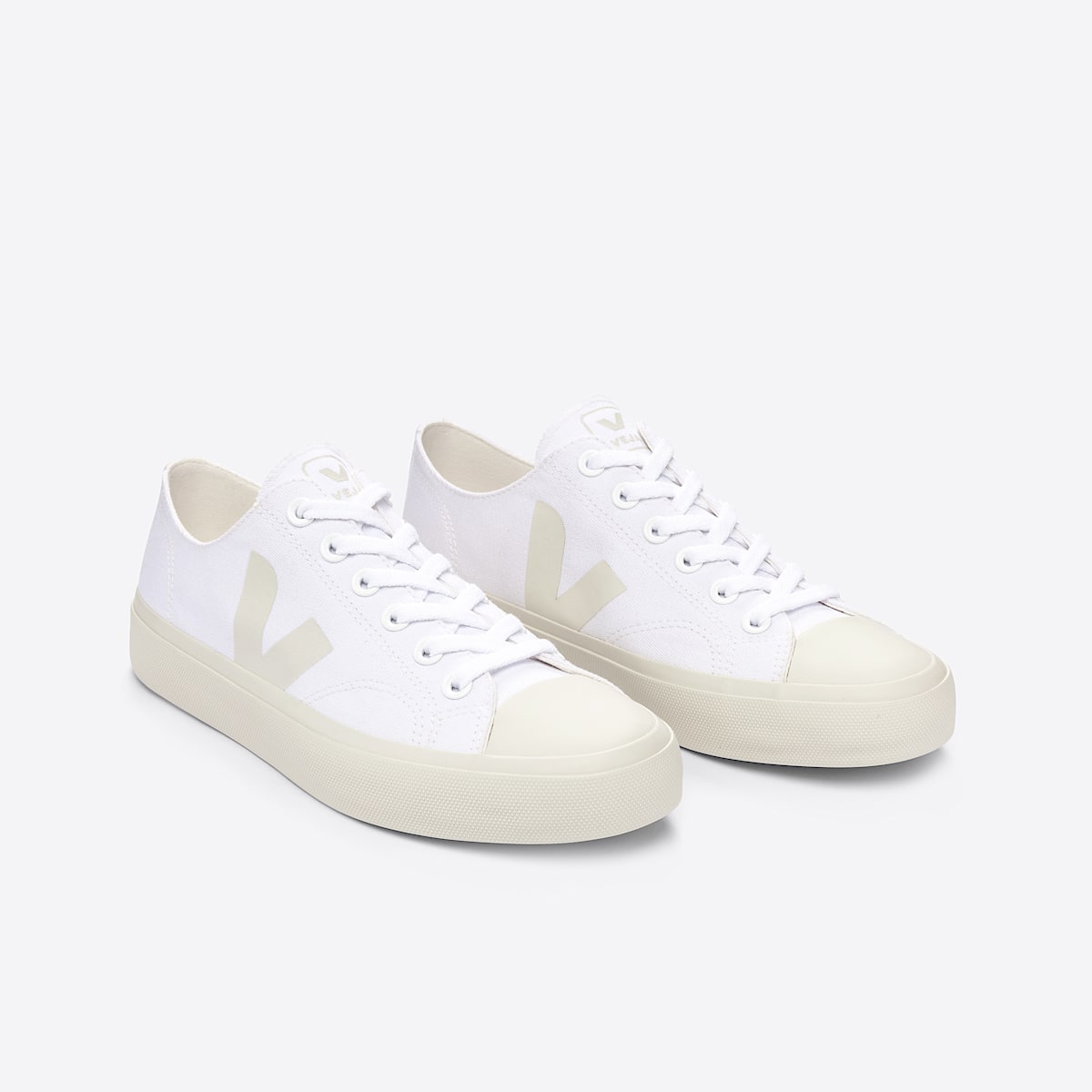 veja baskets wata-ii-low coton-biologique blanc PL0101401 Top view