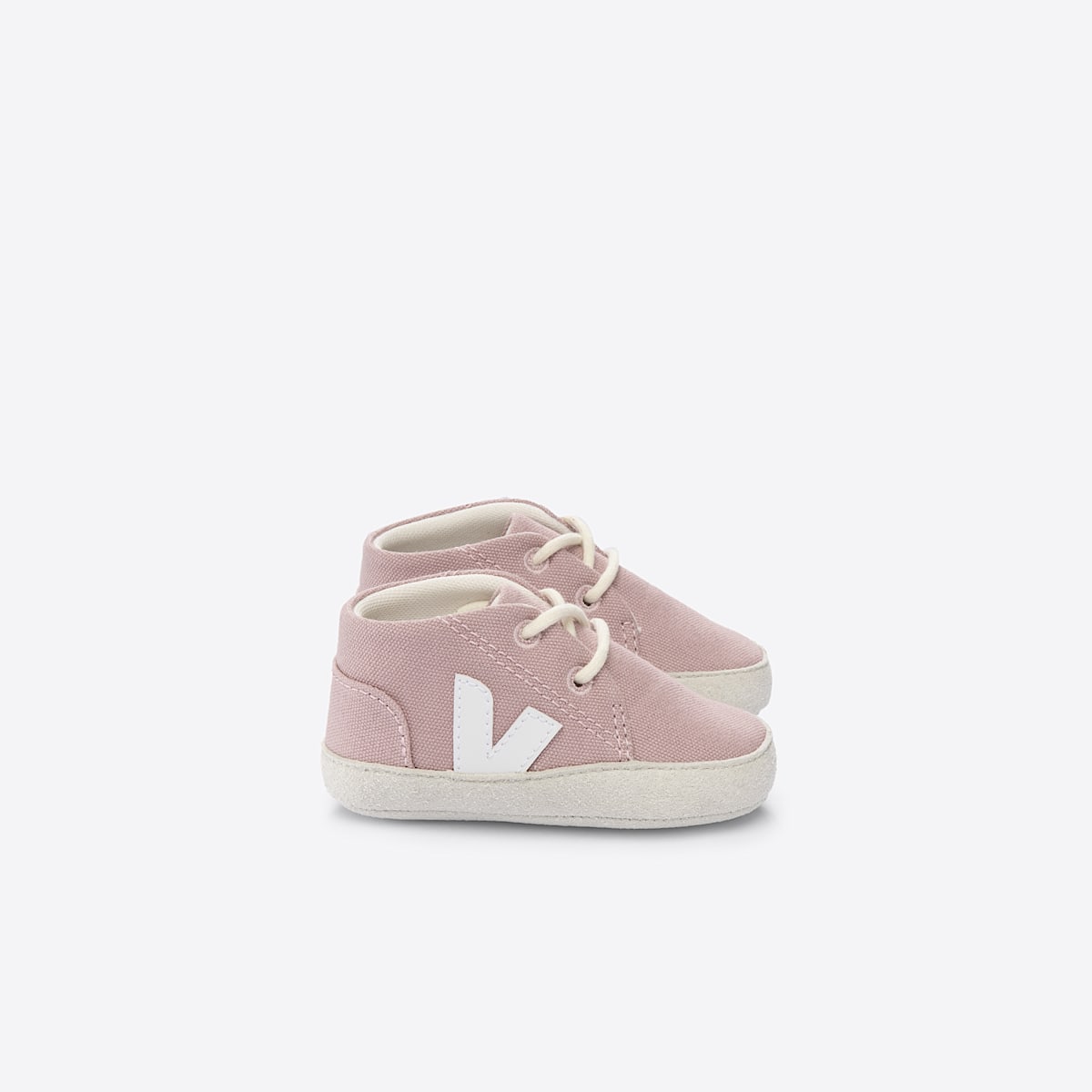 veja baskets baby coton-biologique rose BB0103277 Lateral view