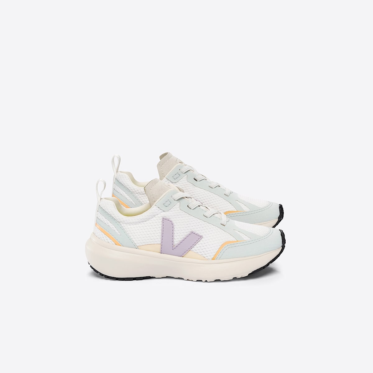 veja baskets small-canary-light recyclé blanc YL1803242 Lateral view