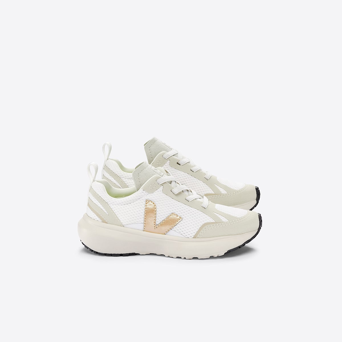 veja baskets small-canary-light recyclé blanc YL1803235 Lateral view