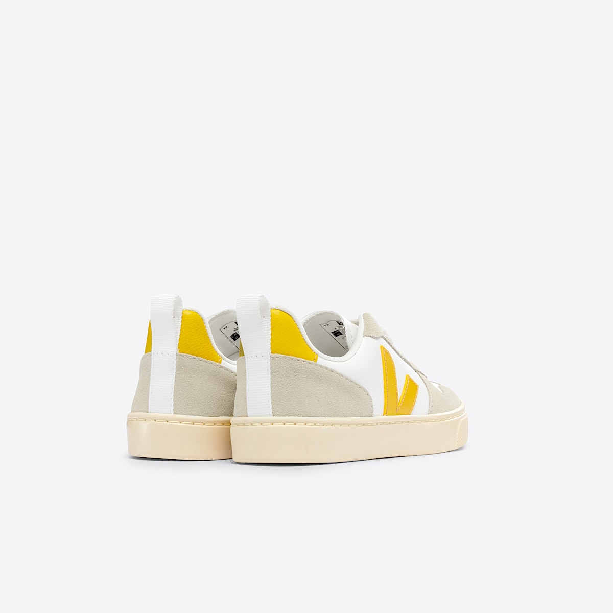 veja baskets small-v-10-laces cuir blanc CX0503246 Back view