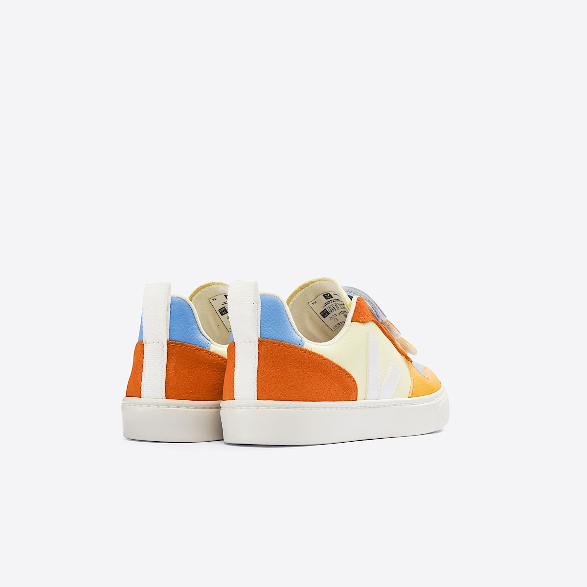 veja sapatilhas small-v-10 couro multicolor CV0503271 Back view