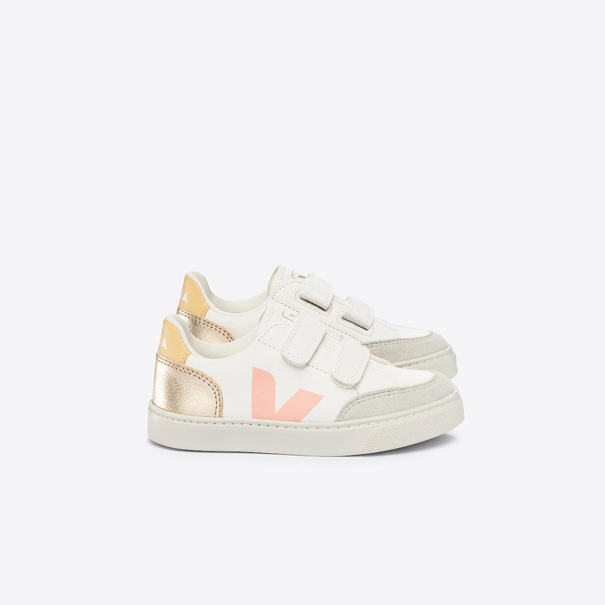 veja baskets small-v-12 cuir blanc XV0503250 Lateral view