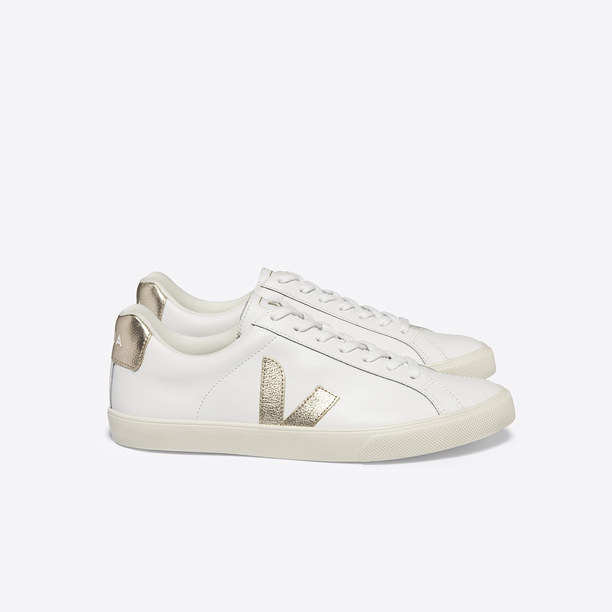 veja baskets esplar-logo cuir blanc EO0202490 Lateral view