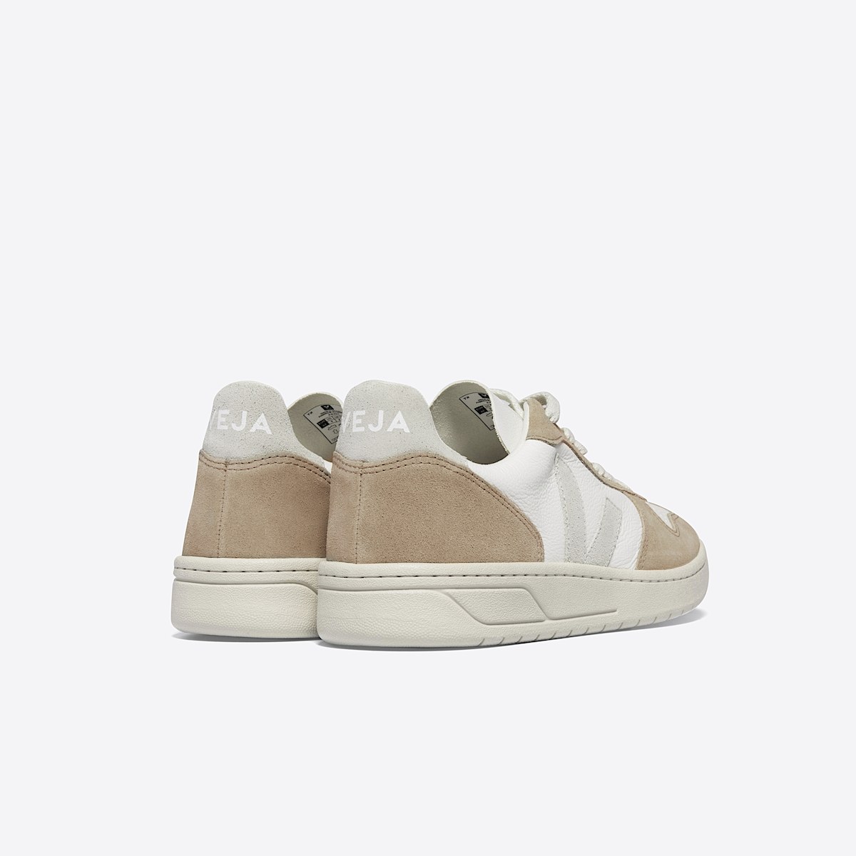 veja sneakers v-10 pelle bianco VX0503298 Back view