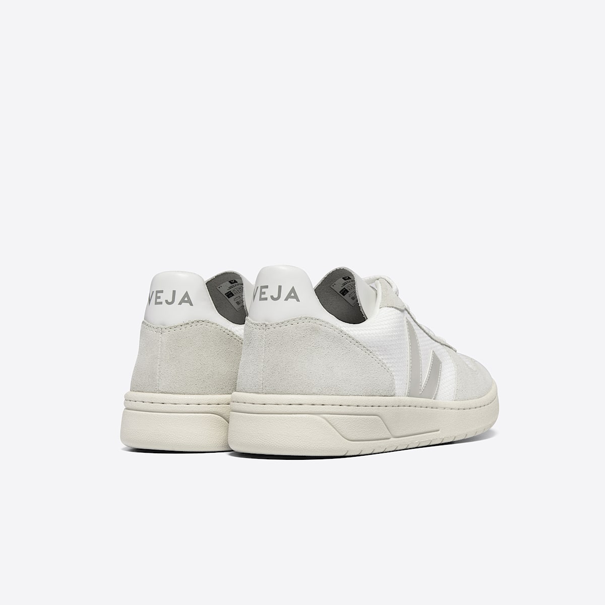 veja sneakers v-10 organic-cotton white VX0102499 Back view