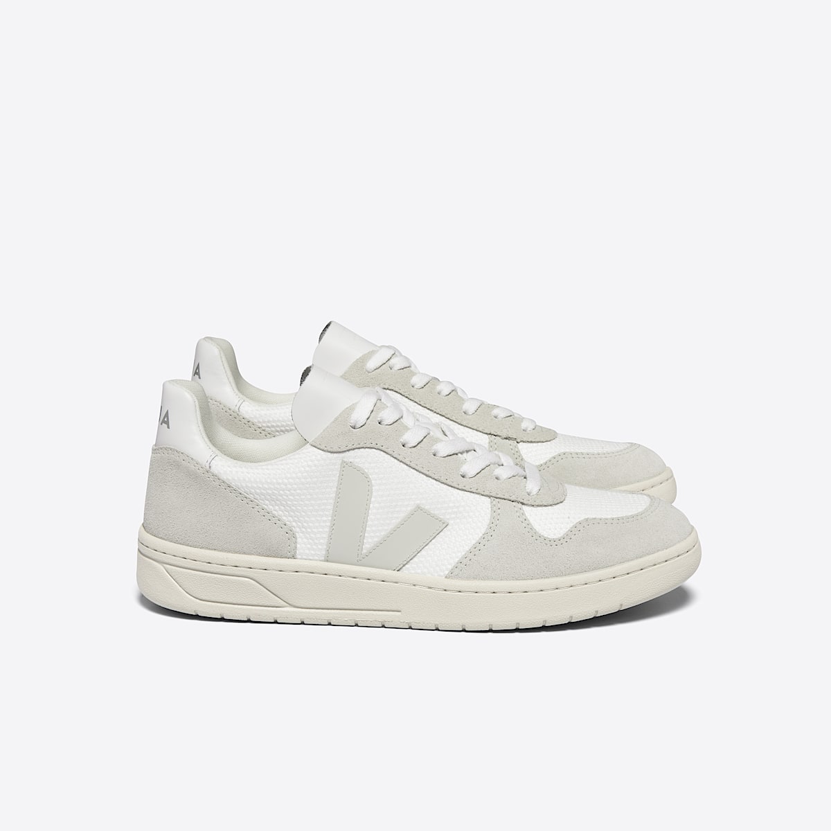 veja sneakers v-10 organic-cotton white VX0102499 Lateral view