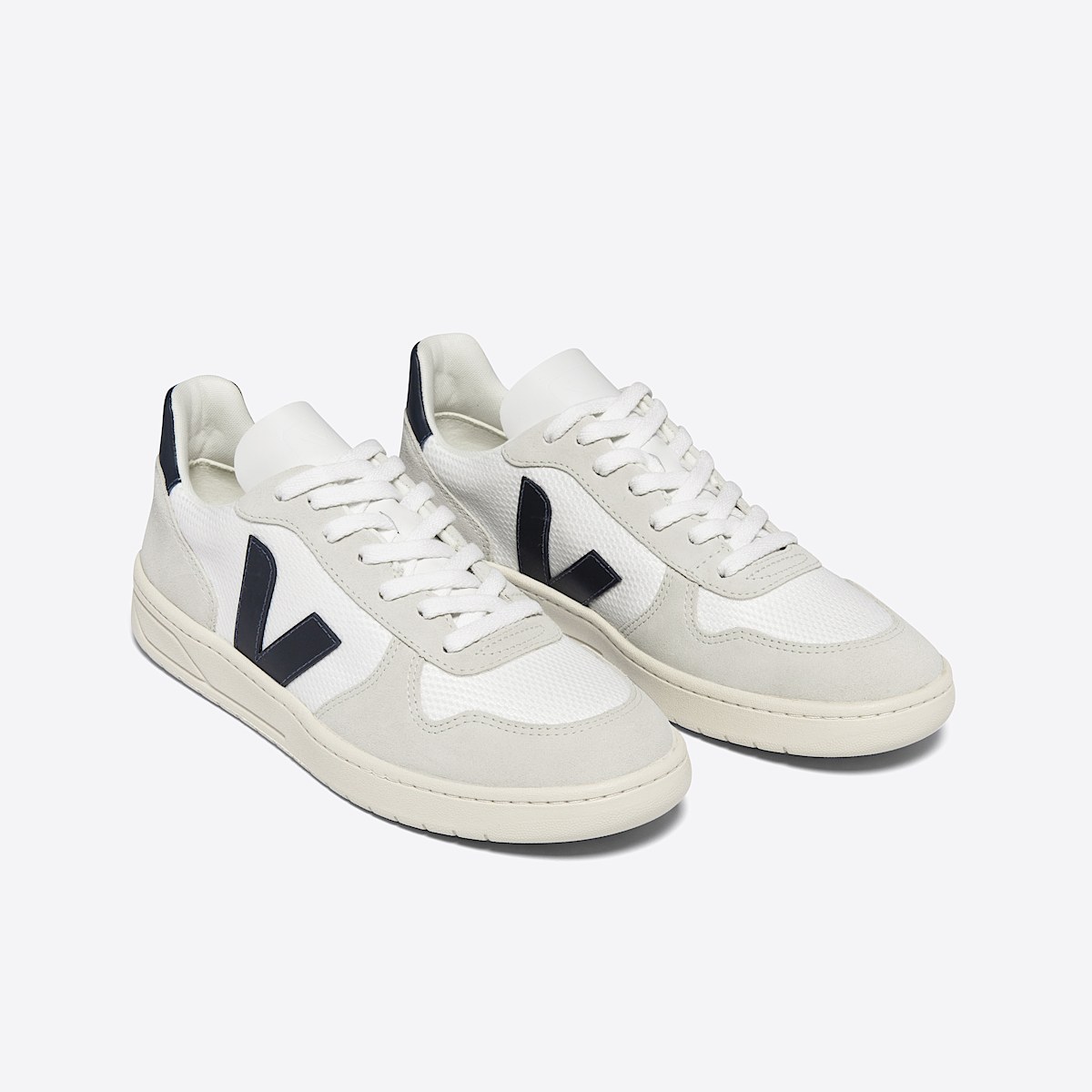 veja sneakers v-10 organic-cotton white VX0101380 Top view