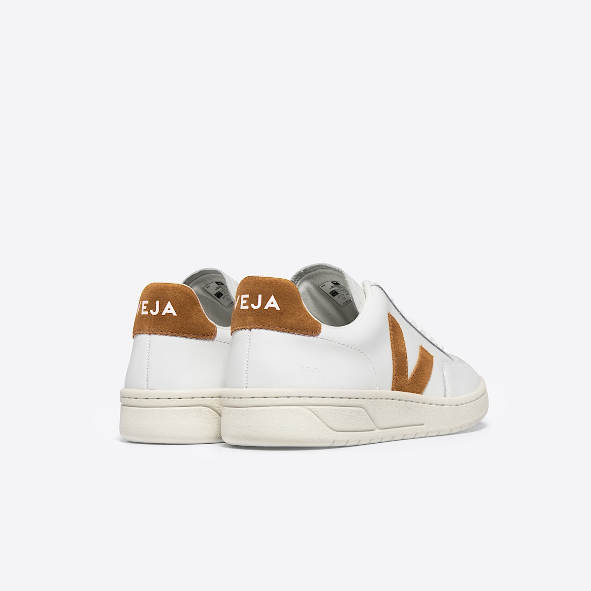 veja baskets v-12 cuir blanc XD0202322 Back view