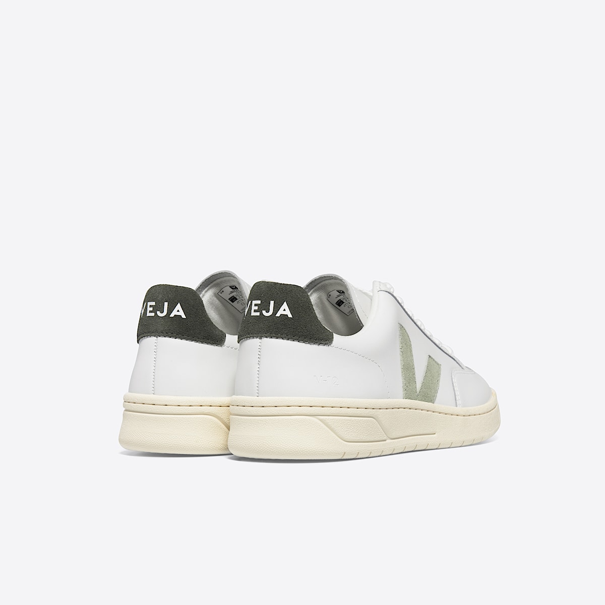 veja baskets v-12 cuir blanc XD0203303 Back view