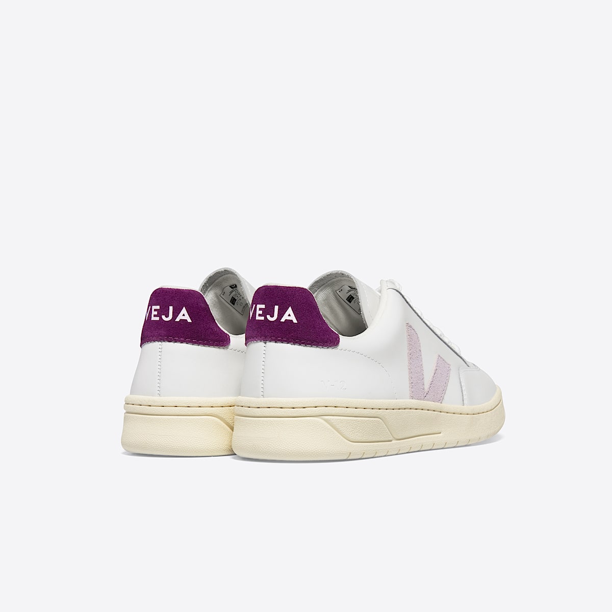 veja sneakers v-12 皮革 白色 XD0203301 Back view