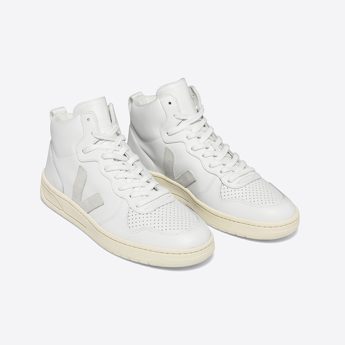 veja sneaker v-15 leder weiss VQ0201270 Top view