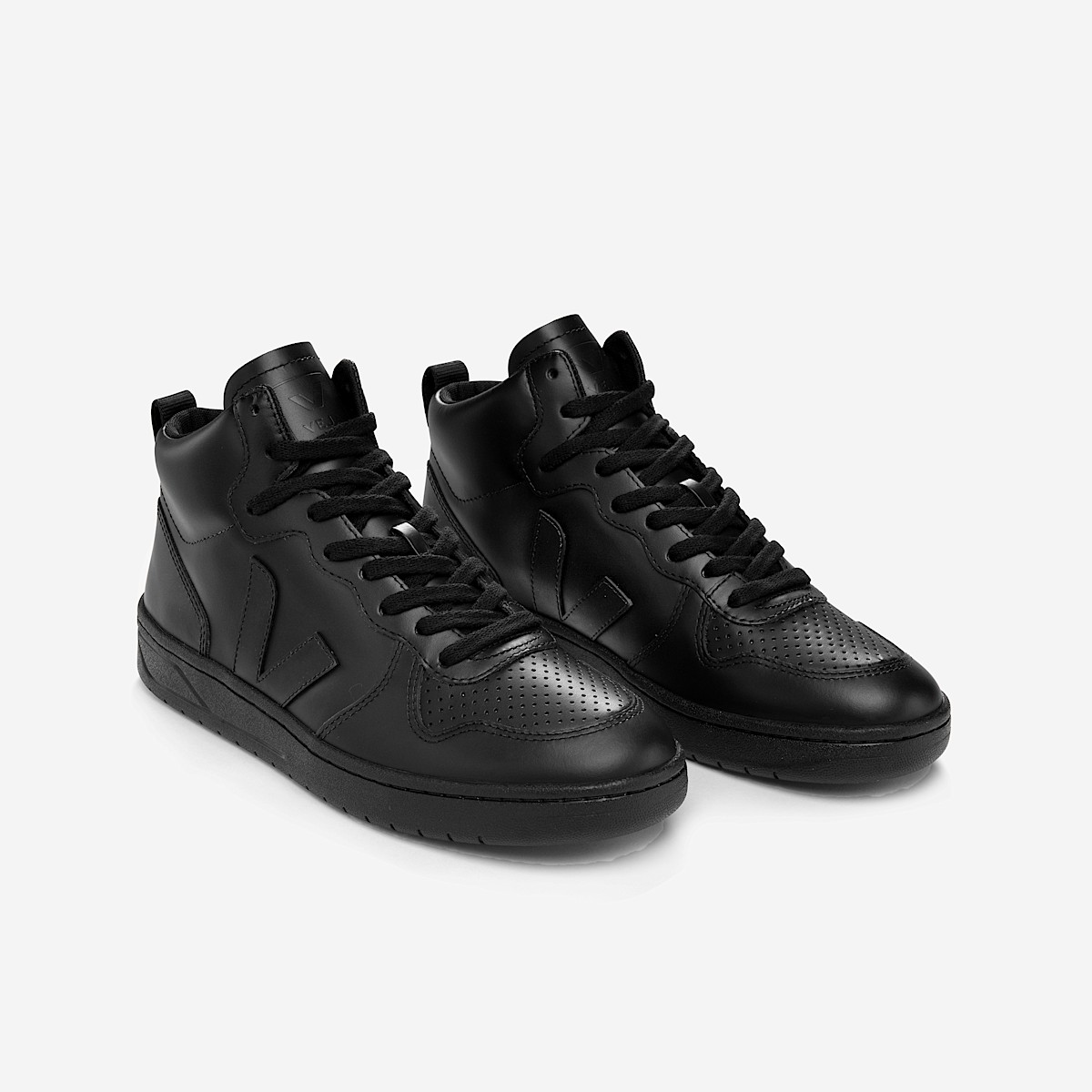 veja baskets v-15 cuir noir VQ0203305 Top view