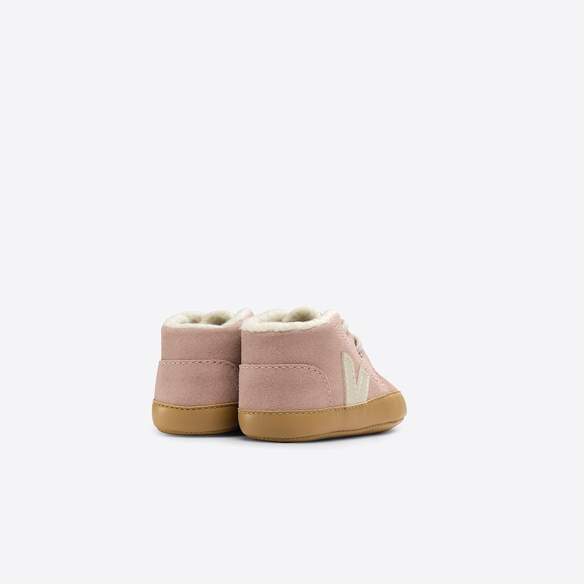 veja baskets baby-winter suède rose BF0303445 Back view