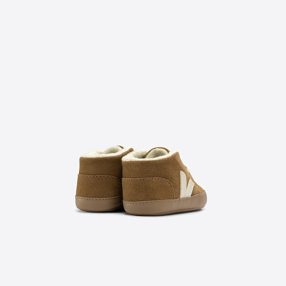 veja sapatilhas baby-winter camurça castanho BF0303438 Back view