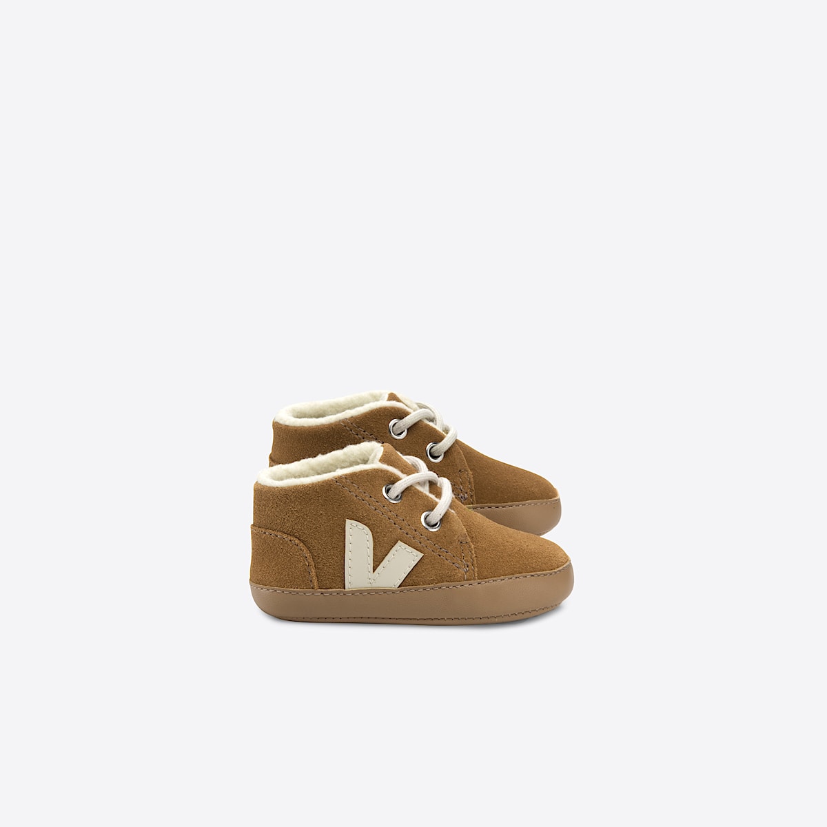 veja baskets baby-winter suède marron BF0303438 Lateral view