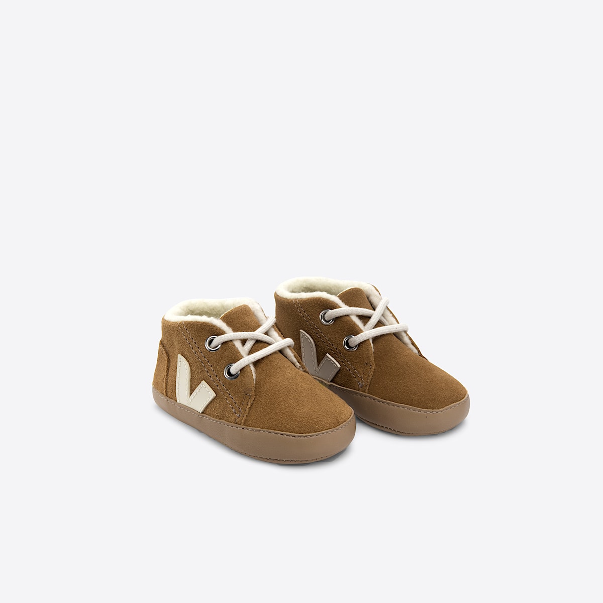 veja sapatilhas baby-winter camurça castanho BF0303438 Top view